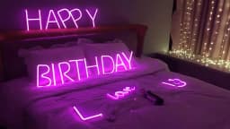 DIY Alphabet Letter Neon Light Sign & @ Number LED Night Light 22cm Height Decor Birthday Wedding Party Wall USB & Battery Case