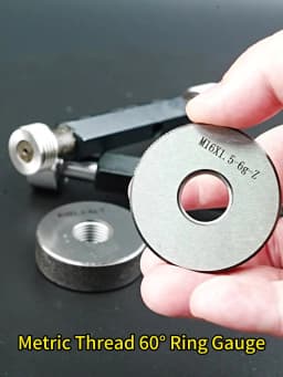 2PCS/Set 60-Degree Metric Thread Ring Gauge 6G M2-M20 Taper Gauge Measuring Tool for Precision Engineering