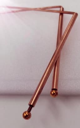 SongLong 99.9% Copper Dowsing Rod - Detect Gold, Water, Ghost Hunting Etc - 2pcs Divining Rods