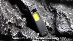 Portable Magnetic Flashlight with Clip,Ultra-Slim LED Work Light, USB-C Rechargeable, 4 Light Modes with Red Warning Light
