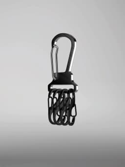 Stainless Steel Key Chain With 4 8-shaped Buckles For Easy Hanging Flexible Matching With Men's Waist Hanging Outdoor Keychain