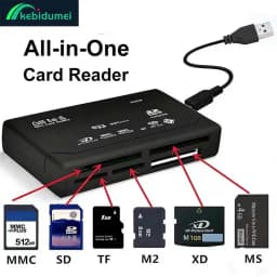 All In One Memory Card Reader 480Mbps USB External Cardreader SD SDHC MMC M2 MS XD CF TF Reader Adapter For MP3 Digital Camera