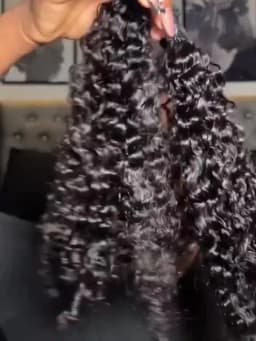 Burmese Curly Human Hair Extensions Boho Braided Pre-Looped Feather Crochet Hair with Miracle Knots Spiral Curly Hair for Braids