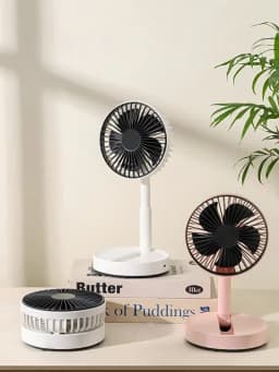 2026 New Desktop Fan USB Charging Model, Long Endurance Foldable Mini Retractable Fan, Dormitory Portable Desktop Electric Fan