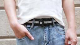 Double loop buckle canvas belt for men and women, youth canvas belt for women, Korean version, minimalist denim belt