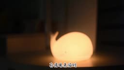 HPH LED Night Light Cute Whale Cartoon Silicone Table Lamp Children Touch Sensor RGB Ambient Light for Bedroom Christmas Gift