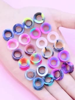 24pcs Acrylic Plastic Ear Expander Ear Stretcher Ear Gauge Pack Set Multiple Colors Available 6mm/8mm/10mm/12mm Body Piercing