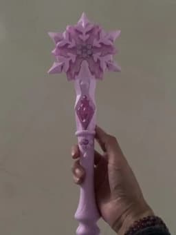 Princess Snowflake Magic Wand Led Light-Up Dress-Up Wand Girls' Pretend Play Toy Princess Dress-Up Toy Christmas Halloween Costume Props Birthday Gift Holiday Gift Christmas Gift Halloween Gift