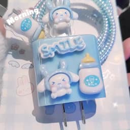 Cartoon Cat Big Ear Dog Charger Shell Cable Protector, Suitable for iPhone 18W/20W Fast Charging Cable Data Anti Drop Charger