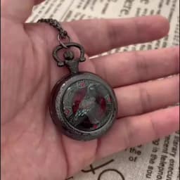 Vintage-Style Clever Crow Exquisite Pocket Watch - Quartz Movement, Round Dial, Unique Black Necklace Souvenir Gift For Children