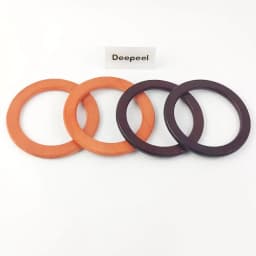 2Pcs Deepeel Round Wood Handle Wooden O Ring Bags Handles for Handbag Strap Purse Frame DIY Sewing Brackets Bag Accessories