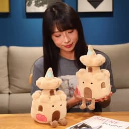 High Quality Brown Fortress Lighthouse Plush Dolls Office Decor Soft Baby Comfort Dolls Birthday Christmas Gifts For Kids