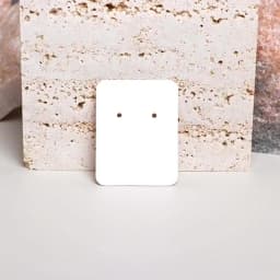 50PCS 4.5x3.5cm White Brown Black Vertical Display Cards For Jewelry Stud Earrings Cardboard Small Business Packaging Supplies