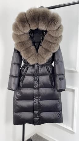 Janveny Thick Glossy Long Puffer Jacket Women Real Fox Fur Hooded 2026 Winter 90% Duck Down Coat Waterproof Female Warm Parkas