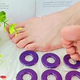 6pcs Self-Adhesive Gel Insoles, Reusable High Heel Cushions for Shock Absorption & Corn/Ball Relief, Purple