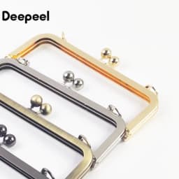1/2/5Pcs Deepeel 20/25cm Metal Bag Handles Square Smooth Purse Frame Kiss Clasp DIY Sewing Brackets Screw Wallet Accessories