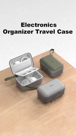 Hagibis Electronic Organizer Travel Case Bag for Mouse Portable Carry Case for Wireless Mouse Cable Charger Power Bank Hardshell