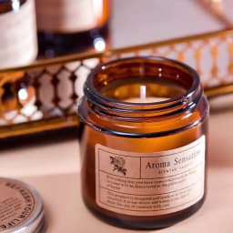 1pc Brown Glass Cup Aromatherapy Candle Smokeless Scented Candle Suitable for Home Decoration Birthday Valentine's Day Gift