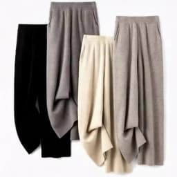 Women's 100% Wool Pants New Autumn and Winter Soft Comfortable High-Waist Knitted Thickening Pants Female Elastic Thin Pants