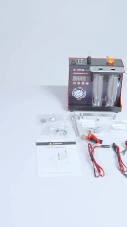 ANCEL JC200 Fuel Injector Cleaning Tester Machine for Car Motorcycle 2-Cylinders Pressure Adjustment Built-in Air Pump 6V 12V