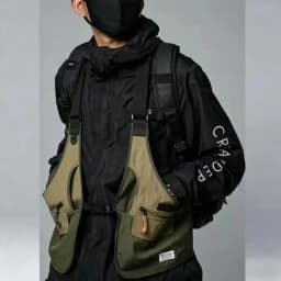 Spring Summer Mountain Workwear Vest, Men'S Outdoor Multi Pocket Functional Style Tactical Fishing Vest, American Retro Jacket