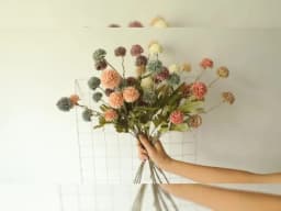 Dandelion Artificial Flowers Wedding Decoration 5 Head Fake Flowers Small Thorn Ball DIY Home Decor Bouquet Valentine's Day Gift