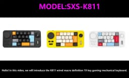 Programmable Wired Mechanical Keyboard with Volume Scroll Wheel,Game Joystick 19Key Hot-Swappable Number Keypad for Win8/10/Mac