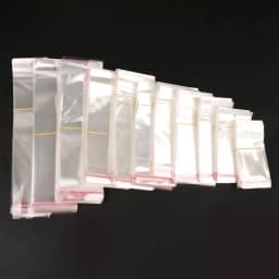 100pcs mix size Opp Self-Stick Hanging Transparent Packaging Bracelets Earrings Necklaces Gift Bags for Jewelry Box Package