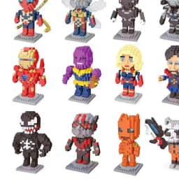 Hero Cartoon Micro Particle Building Blocks Children Assembly Toy Anime Action Figure Boy Girl Kid Gift Cute Toy Building Bricks