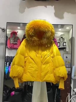Winter High End Natural Large Fur Collar Down Jacket Female Hooded Warm Thick Parker Jacket Women White Duck Down Loose Outwears