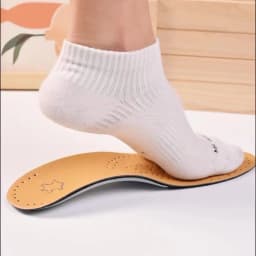 Leather Orthotic Insole For Flat Feet Arch Support Orthopedic Leather Sport Insole For Men Women O/X Leg Corrected Insoles