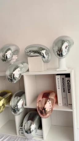 Melted Disco Ball Modern Home Decor Handmade Mirror Ball Aesthetic Room Decor Melting Disco Ball Bling Funky Room Decor