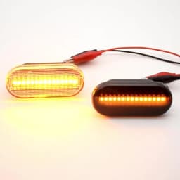 2x Side Marker Light For Seat Ibiza 6L Cordoba Toledo Leon 1M Skoda Octavia Dynamic LED Turn Signal Flashing Indicator Blinker