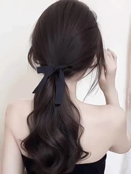 AOSI Synthetic Short Wave Ponytail Hair Extensions Drawstring Tied to Hair Tail Clip in Hair Extensions for Women Daily Wear