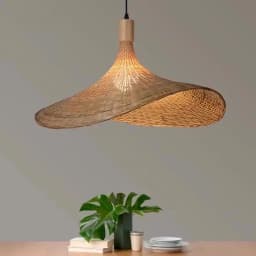 Modern Creative Straw Hat Chandelier Chinese Style Handmade Woven Bamboo Lamp Bamboo Chandelier Tea Room Rattan Hand-woven Lamps