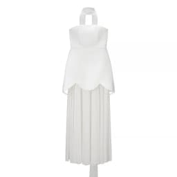 Elegant Pearl Mesh Patchwork Maxi Dress Women Strapless Ribbon Backless Long Dress Luxury Wedding Guest Party Evening Dress 2026