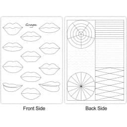 Microblading Practice Skin Pattern Sheet Pre-Printed Brow Mapping Guide Flexible Silicone Pad for Precise Hair Strokes & Shading