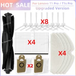 Fit For Lenovo T1S Pro / T1 Pro/ Proscenic M7 Pro / Honiture Q6 Parts Roller Side Brush Cover Guard Filter Mop Cloth Dust Bag