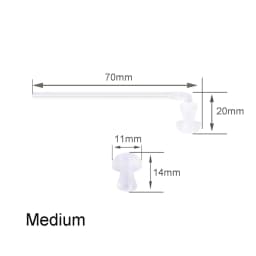 10PCS Hearing Aid Earplug Ear Plugs Eartips Domes with Sound Tube for BTE Hearing Aids
