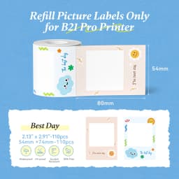 Niimbot Red & Black Dual Color Thermal Label Paper for B21 Pro Printer 300dpi Photo Paper With Adhesive Backing Card Stickers