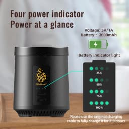 Charcoal Oud 2-in-1 Electric Incense Burner Type-C Portable Burner Aoma Diffuser for Car