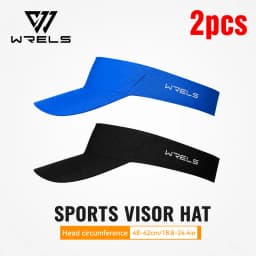 WRELS 1/2/3pcs Summer Sun Protection Empty Top Hat Breathable Sweat Absorbing Sun Visor Caps Outdoor Sport Running Tennis Caps