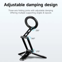 COBONE Magnetic Phone Tripod Holder Foldable Adjustable with Arca-Swiss for Phone Vlog Portable Desktop Phone Mount for Travel