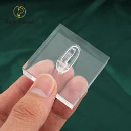 Clear Polished Acrylic Square Jewelry Display Holder Stand for Nose Ring Clicker Hoop Earring Piercing