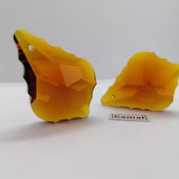 Camal 5PCS 38mm Colorful Maple Leaf K9 Crystal Glass Prisms Pendant SunCatcher Lamp Lighting Chandelier Parts Hanging Home Decor