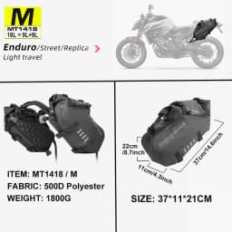 Rhinowalk 2 Pcs Motorcycle Saddle Side Pannier Bag 18L/28L/48L Waterproof Universal Motorbike Riding Luggage Storage Travel Bag