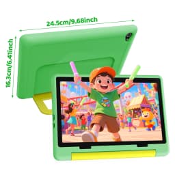 Kids Tablet 10.1 Inch Android 16 Tablet PC 20(3+17)GB RAM 64GB ROM A333 Five‑Core HD LCD Display 5000mAh Children Learning Tablet Only Tablet No Accessories Pink Green