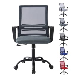 mcc direct Adjustable Office Chair w/Padded Seat Cushion, Height Adjustable Computer Chair w/Lumbar Support and Swivel Rocking