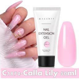 Makartt HEMA-Free Poly Nail Extension Gel 50ml, Hybrid Acrygel Builder Multi-Color, Long-Lasting French Manicure DIY Nail Art