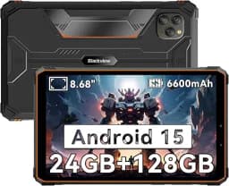 Blackview Active 5 Rugged Tablets PC, 8.68 '' HD+ 90Hz, IP68/IP69K Waterproof, Android 15 AI Tablets, 6GB+128GB, 6600mAh/18W